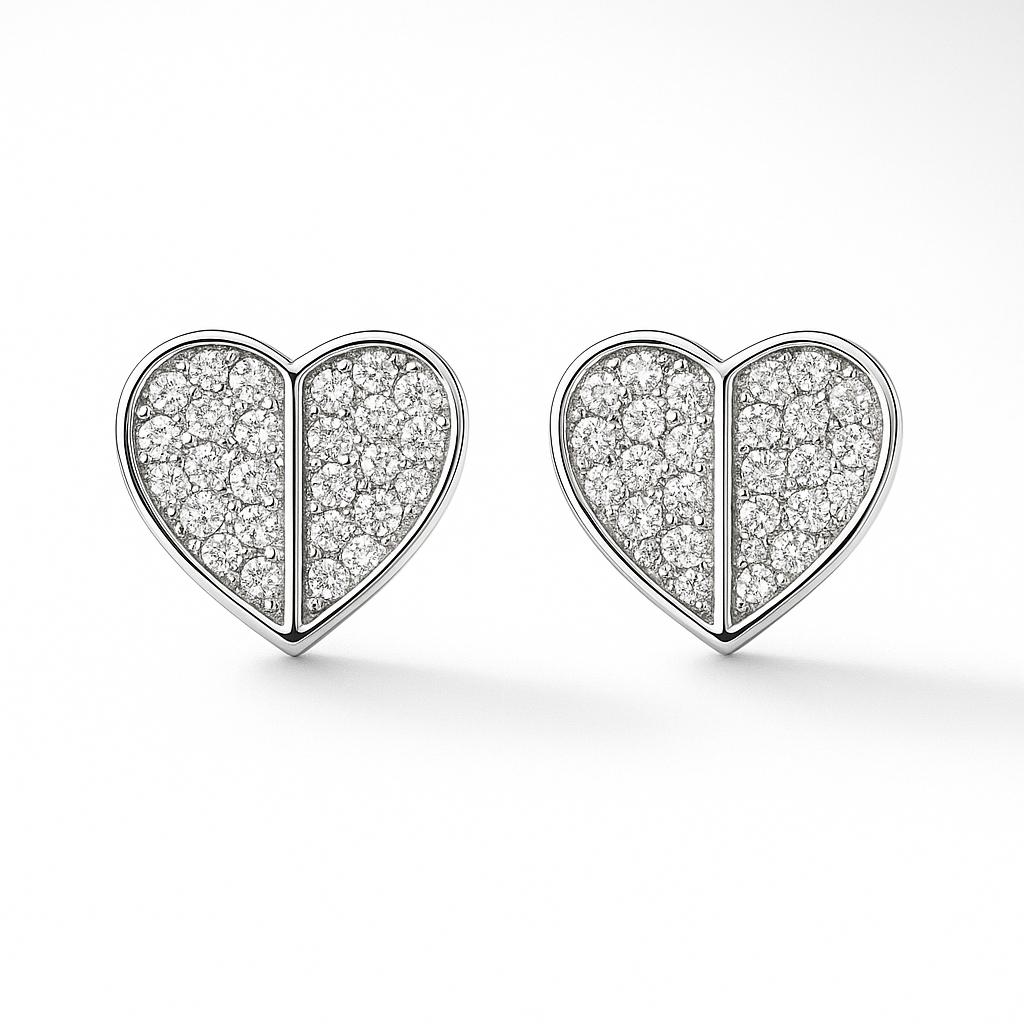 Radiant Heart Stud Earring